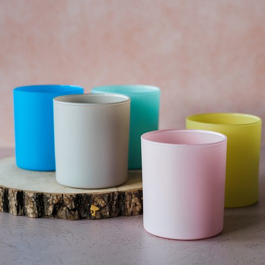 Coastal Collection | Vibrant Glass Candle Vessels | Set of 12 | 5 Colors Available | Just $2.75 each
